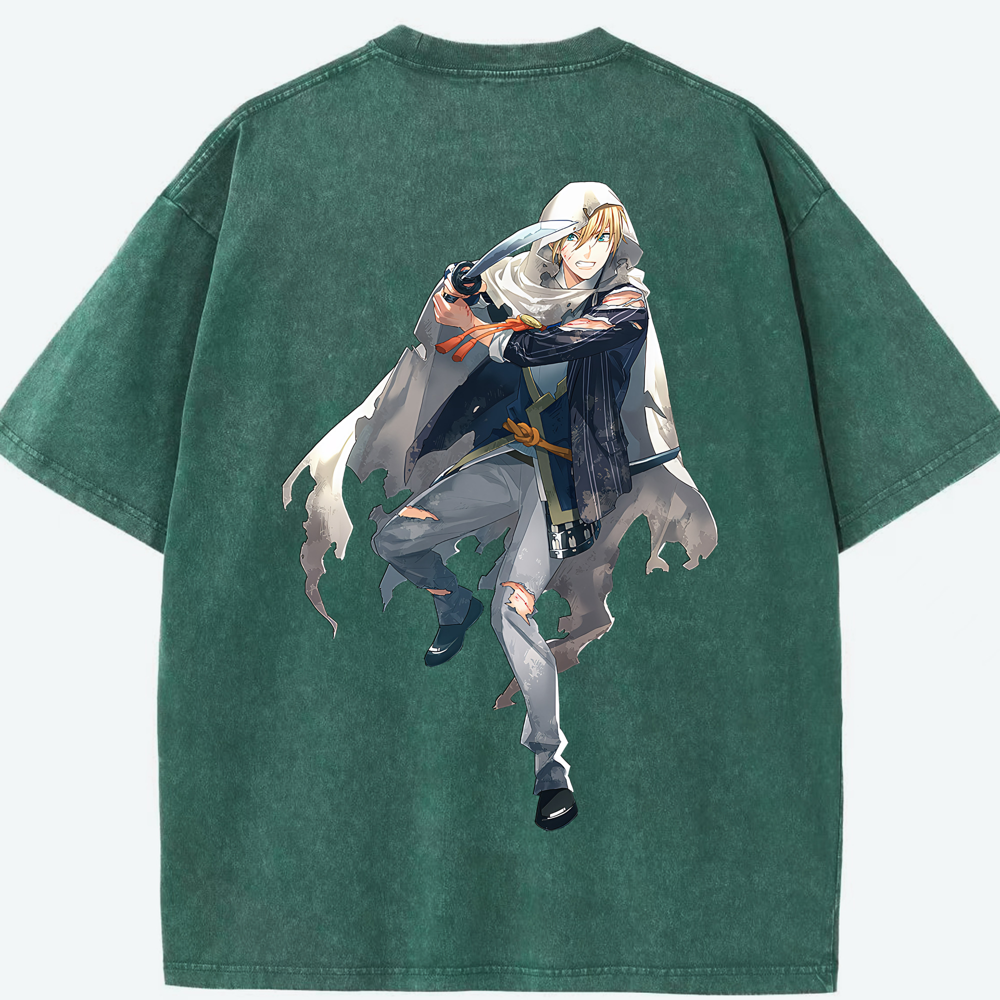 （画像用） 刀剣乱舞 Touken Ranbu 綿100% ヴィンテージ風 半袖Tシャツ（背面プリント）